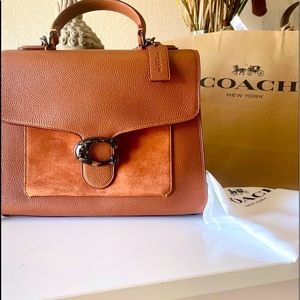 Coach mixed leather tabby top handle